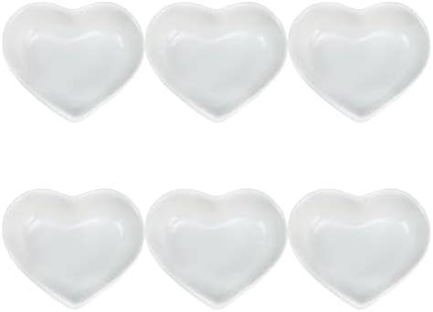 Amazon Qqqqqq Ceramic Heart Shaped White Multipurpose Sauce Dish