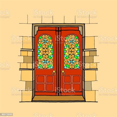 Front Door Stock Illustration Download Image Now Backgrounds Black