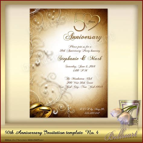 Th Anniversary Invitations Templates