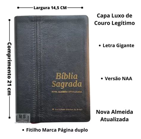 Bíblia Sagrada Versão Naa Nova Almeida Atualizada Capa De Couro