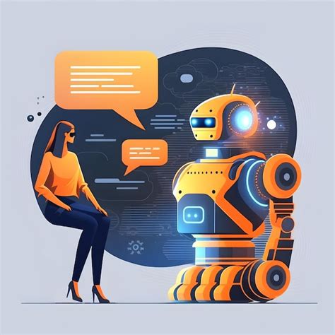 Girl And Robot System Artificial Intelligence Chatgpt Chatbot Ai