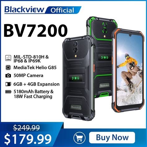 Blackview teléfono inteligente BV7200 dispositivo resistente con