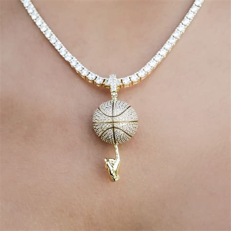 Iced Basketball Pendant The Gld Shop