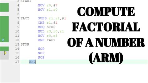 ARM To Find Factorial Of A Number ARMTDMI LMC2148 PROGRAM 3