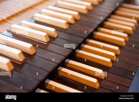 keyboard of a pipe organ Stock Photo - Alamy