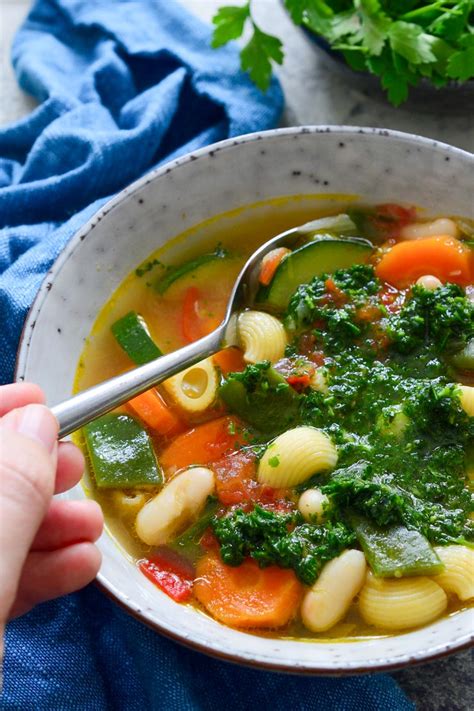 French Vegetable Soup Soupe Au Pistou Cilantro And Citronella