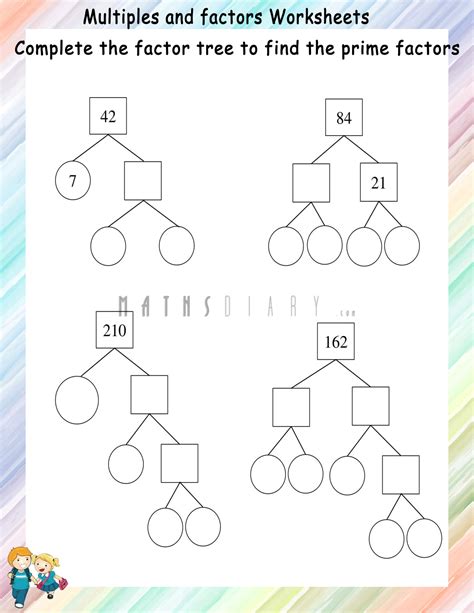 Prime Factor Tree Worksheet 8 Pdf Worksheets Library