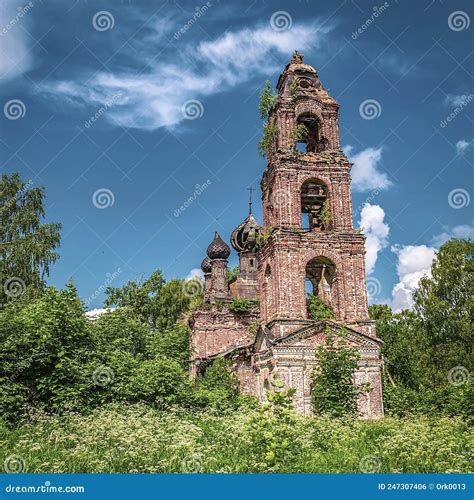 The Destroyed Orthodox Church Stock Photo Image Of Place Front