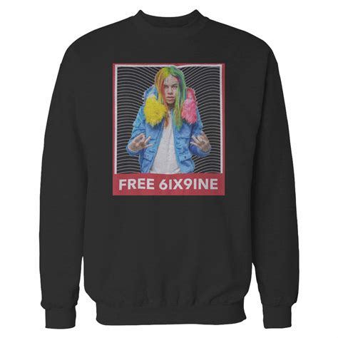 6ix9ine Rapper Hip Hop Style 1 Crewneck Sweatshirt Sweatshirts Crew