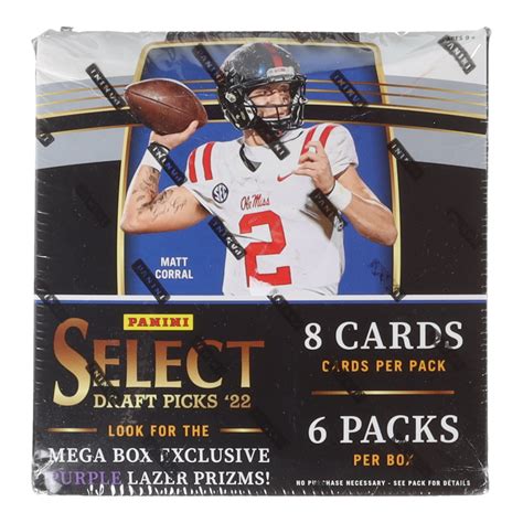 2022 Panini Select Draft Picks Football Mega Box With 6 Packs