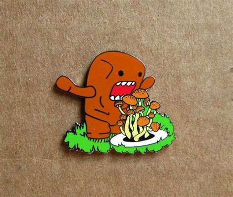 Domo Eating Mushrooms Hat Pin Mushroom Hat Hat Pins Etsy