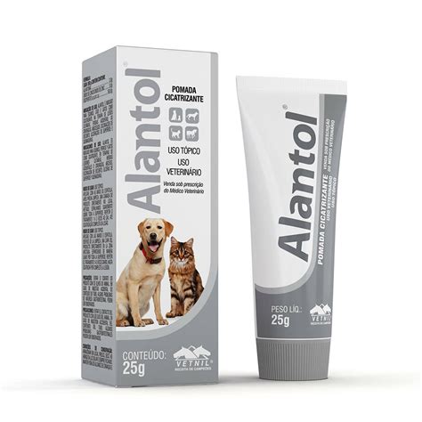 Pomada Cicatrizante Para Cães - Pomada Vetnil Cicatrizante Alantol para Cães e Gatos - Tratamento de ...