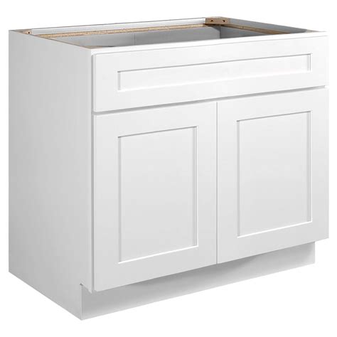 Brookings Sink Base Cabinet White 36 Inch Wide ǀ Kitchen ǀ Todays