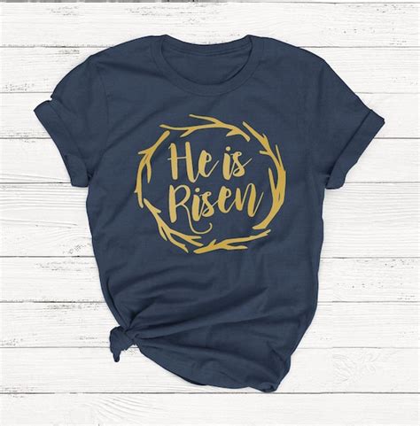 He Is Risen T Shirt Easter T Shirt Jesus T Shirt Christian Etsy