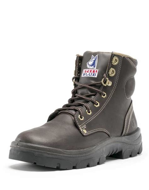 Steel Blue Argyle Lace Up Steel Cap Boot Ipswich Work N Safety