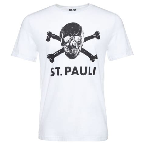 St Pauli T Shirt Totenkopf Sp Wit Heren