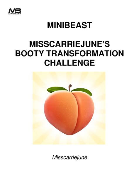 Minibeast Booty Transformation Challenge-1 - MINIBEAST MISSCARRIEJUNE’S