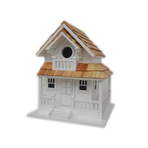 Home Bazaar White Backyard Bird Cottage Hb Ws The Home Depot