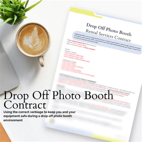 Self Service Drop Off Photo Booth Rental Contract Agreement Photo