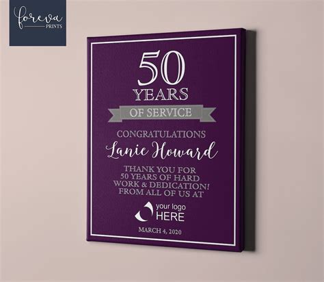 50 Year Work Anniversary Custom Employee Recognition T Idea 50th