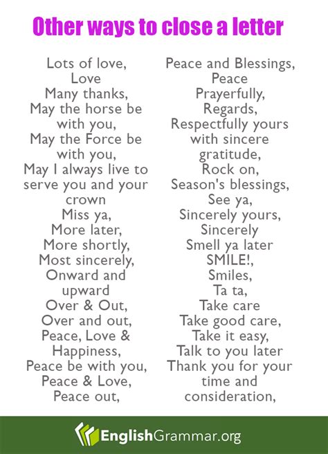 How To End A Letter In English Artofit