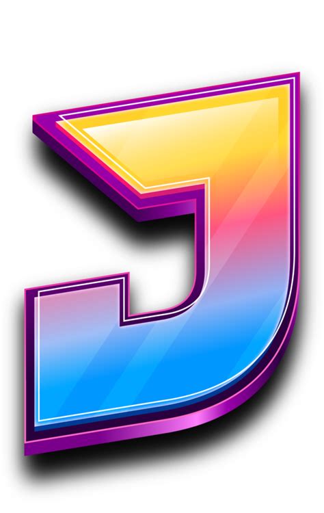 Colorfull Modern Letter In D Style Text Effect Png