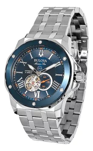 Reloj Bulova Para Hombre Steel Marine Star Automatic A Color De