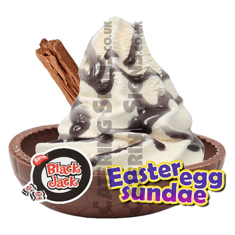 Black Jack Easter Egg Sundae Catering Signs Uk