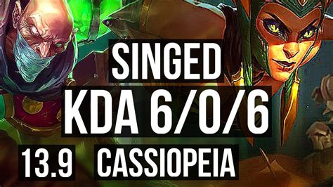 SINGED Vs CASSIO MID 6 0 6 800 Games Dominating KR Master 13