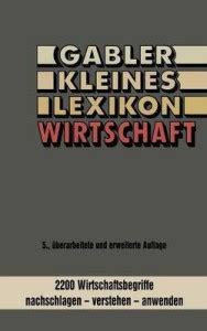 Gabler Kleines Lexikon Wirtschaft Buy Gabler Kleines Lexikon