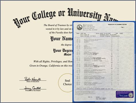 Fake Diplomas And Fake Transcripts For College Design