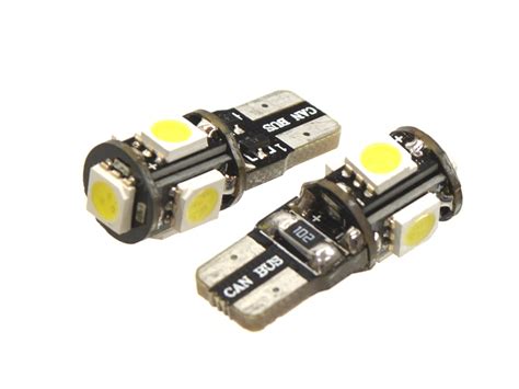 5xSMD LED W5W Sokkel 2 Stk 24V Dioder No