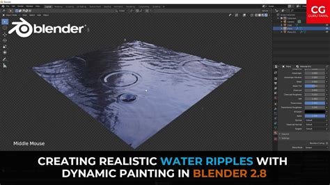 Blender Creating Realistic Water Ripples With Dynamic Painting