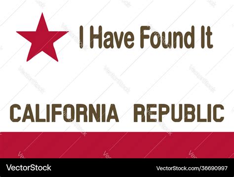 Flag state california with motto Royalty Free Vector Image