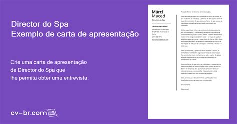 Director Do Spa Exemplos De Carta De Apresentação Modelo E Mais De 20 Dicas