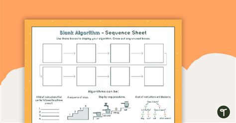 15 Step Algorithm Sequence Sheet Middle Primary Teaching Resource