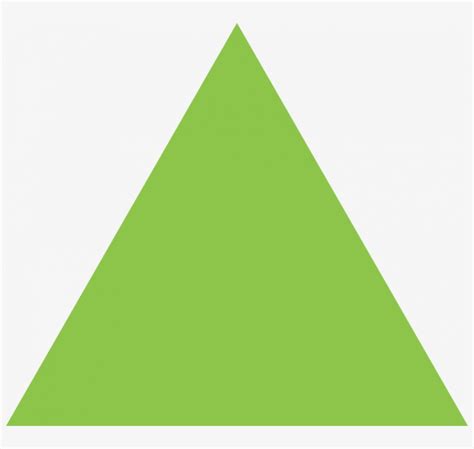 Green Triangle Coloured Isosceles Triangle Free Transparent Png