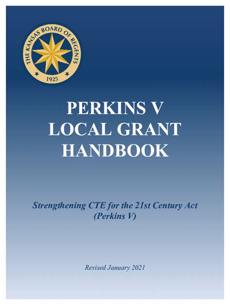 Fillable Online PERKINS V LOCAL GRANT HANDBOOK Fax Email Print PdfFiller