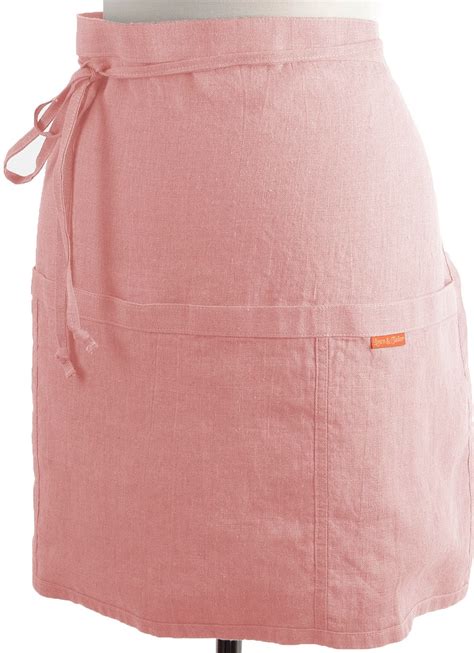 Linen Apron Bistro Apron Half Apron 100 Linen Natural Etsy