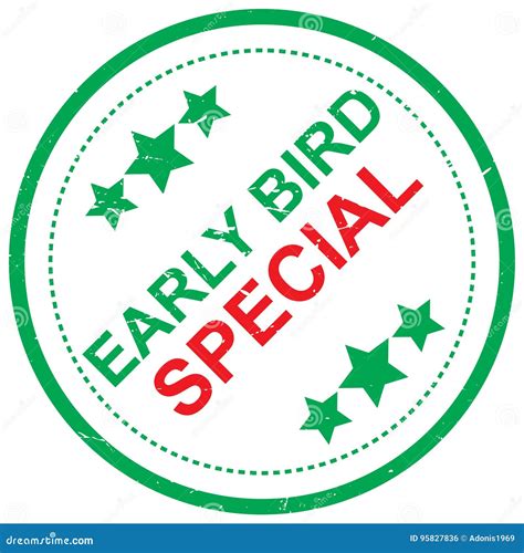 Early Bird Special Stock Vector Illustration Of Reservation 95827836