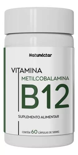 Vitamina B12 Metilcobalamina 414 60 Cápsulas Sabor Sem Sabor