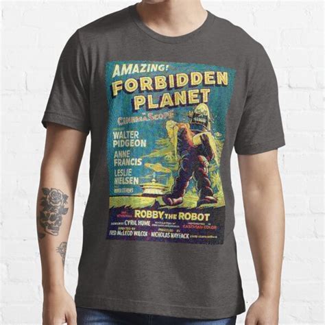 Vintage Sci Fi Movie Forbidden Planet Robot T Shirt For Sale By