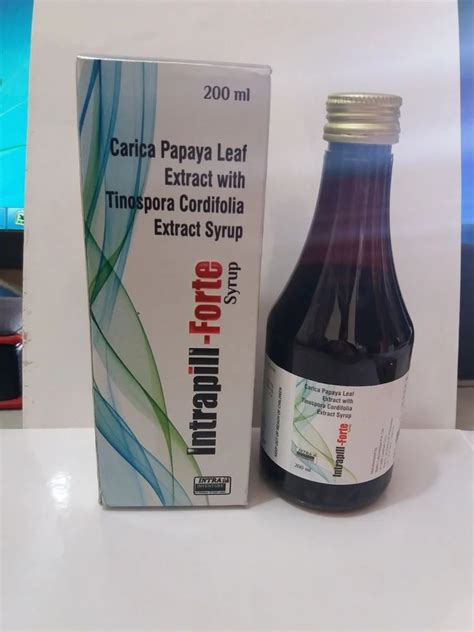 Red Carica Papaya Extract Tinospora Cordifolia Syrup Packaging Type