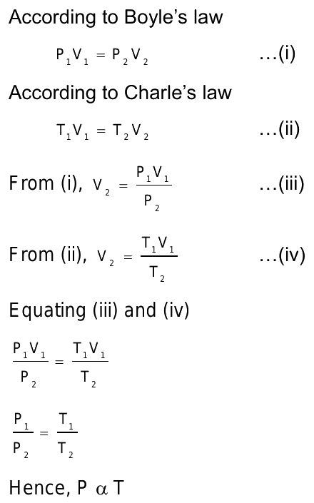 69.How to derive Gay Lussac's Law relation from Boyle's law and Charle ...