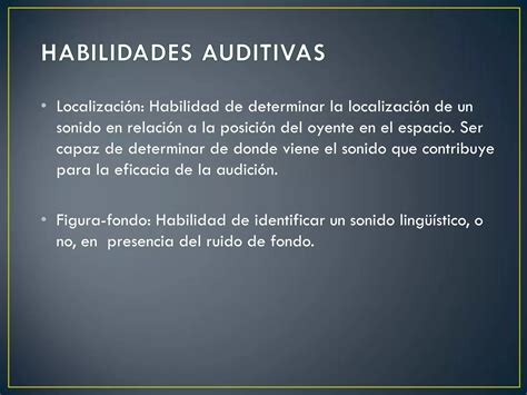 Habilidades Auditivas y su relación con el Aprendizaje del lenguaje