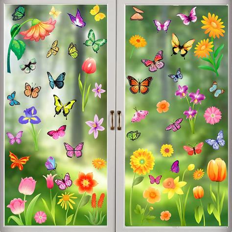 Amazon Spring Window Clings Summer Decorations For Glass Windows