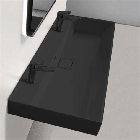 Cerastyle U By Nameek S Sharp Trough Matte Black Ceramic Wall