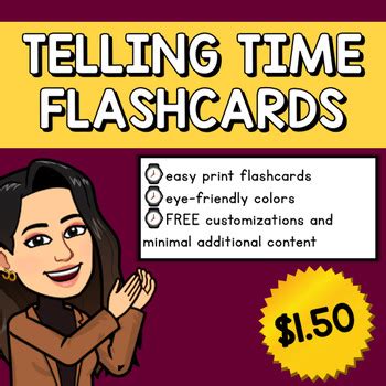 Telling Time Flashcards by Teachers Emporium | TPT