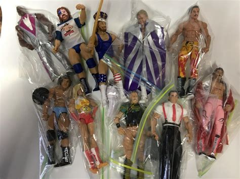 Mattel Wwe Elite Flashback Legends Figure Lot Rick Rude Hacksaw Lugor