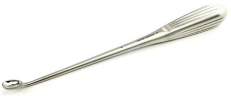 Spratt Bone Curette Size 6 Single Ended Handle Oval Cup Tip German